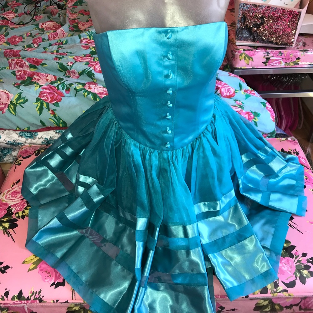 Betsey Johnson Turquoise Evening Dress